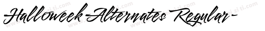 Halloweek Alternates Regular字体转换
